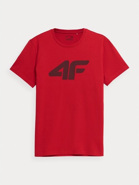 Czerwony t-shirt 4F w młodzieżowym stylu