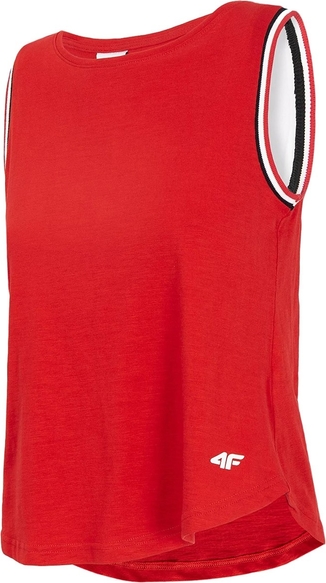 Czerwony t-shirt 4F z krótkim rękawem w sportowym stylu