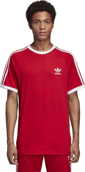 Czerwony t-shirt Adidas