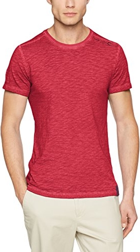 Czerwony t-shirt amazon.de z krótkim rękawem