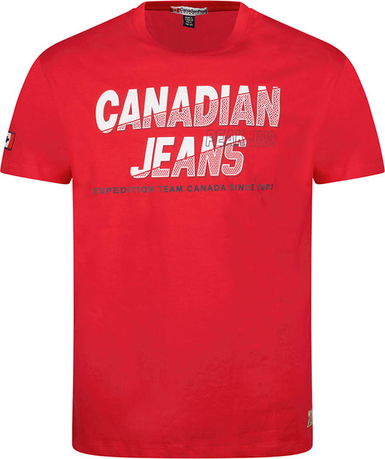 Czerwony t-shirt Canadian Peak z krótkim rękawem