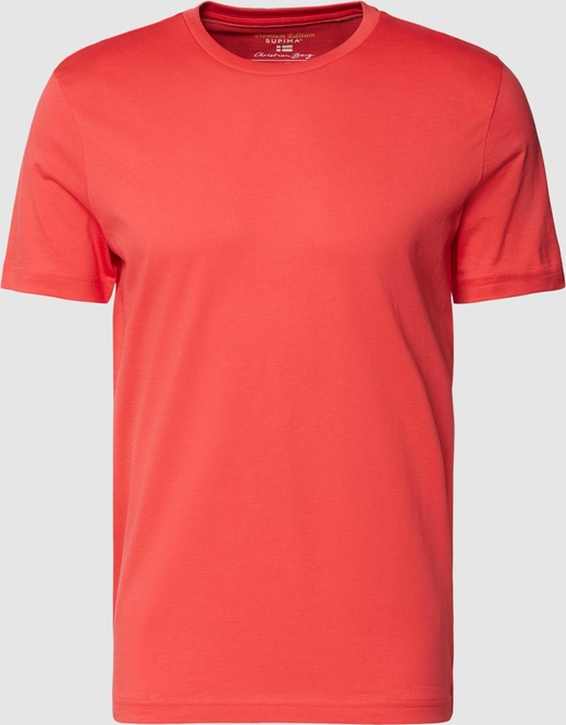Czerwony t-shirt Christian Berg z bawełny