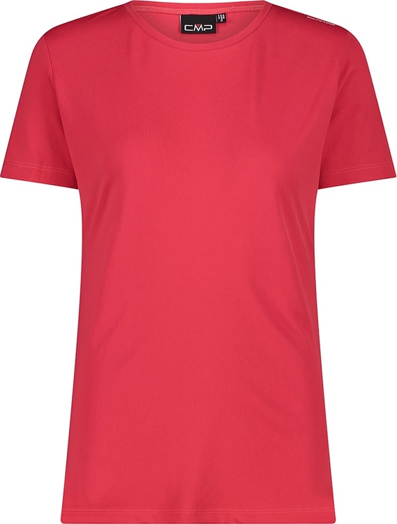 Czerwony t-shirt CMP z okrągłym dekoltem