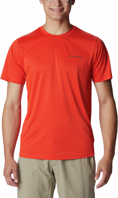 Czerwony t-shirt Columbia w sportowym stylu