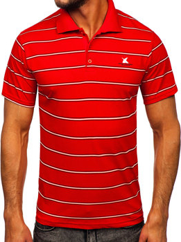 Czerwony t-shirt Denley w stylu klasycznym