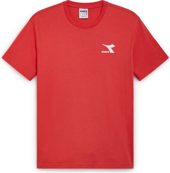 Czerwony t-shirt Diadora z bawełny