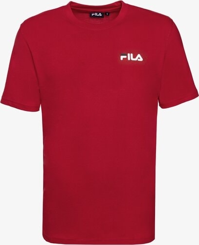 Czerwony t-shirt Fila w sportowym stylu