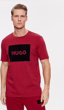 Czerwony t-shirt Hugo Boss w młodzieżowym stylu