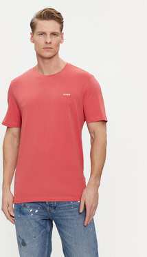 Czerwony t-shirt Hugo Boss z krótkim rękawem