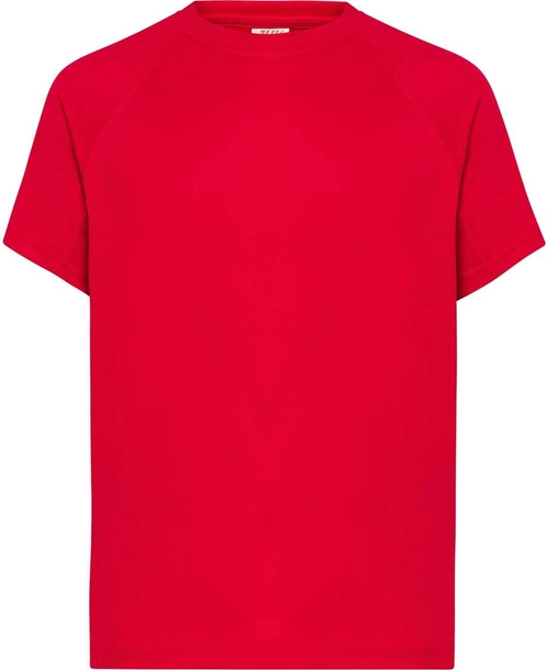 Czerwony t-shirt jk-collection.pl z krótkim rękawem w stylu casual