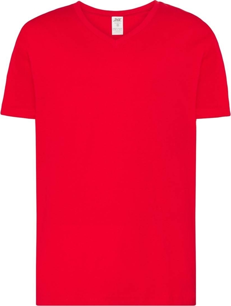 Czerwony t-shirt JK Collection w stylu casual