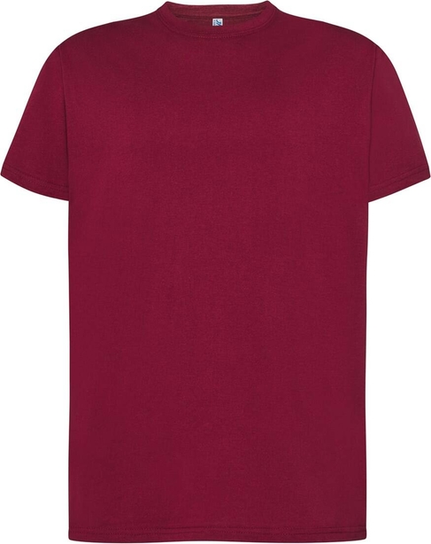 Czerwony t-shirt JK Collection w stylu casual z krótkim rękawem z bawełny
