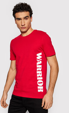 Czerwony t-shirt John Richmond z krótkim rękawem
