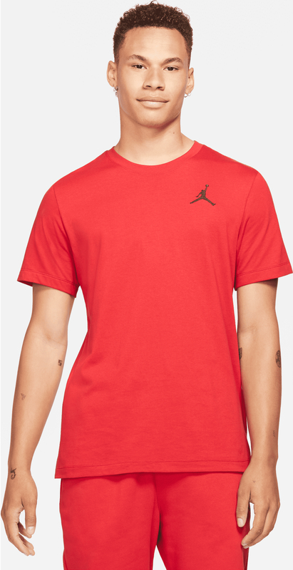Czerwony t-shirt Jordan w stylu klasycznym z bawełny