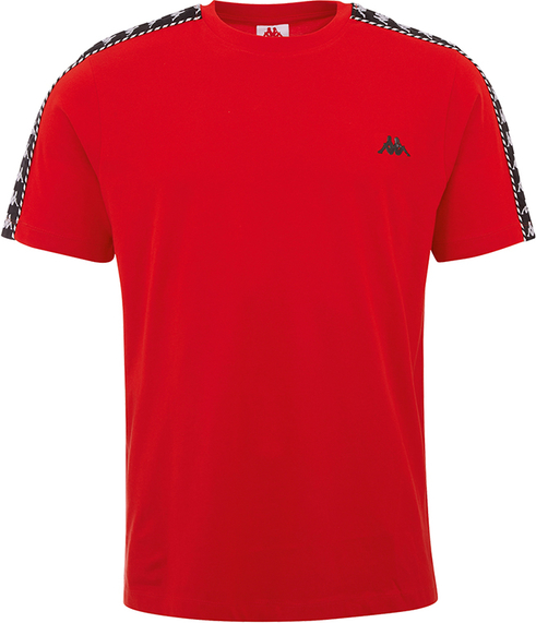 Czerwony t-shirt Kappa z krótkim rękawem