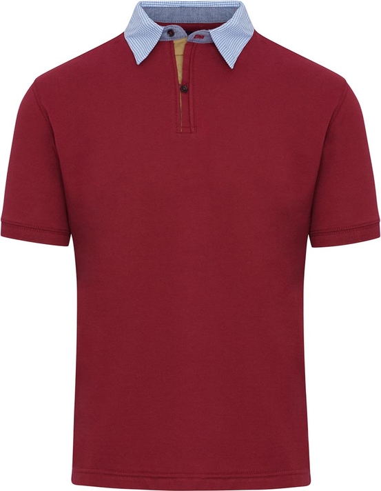 Czerwony t-shirt Lavard z krótkim rękawem w stylu casual