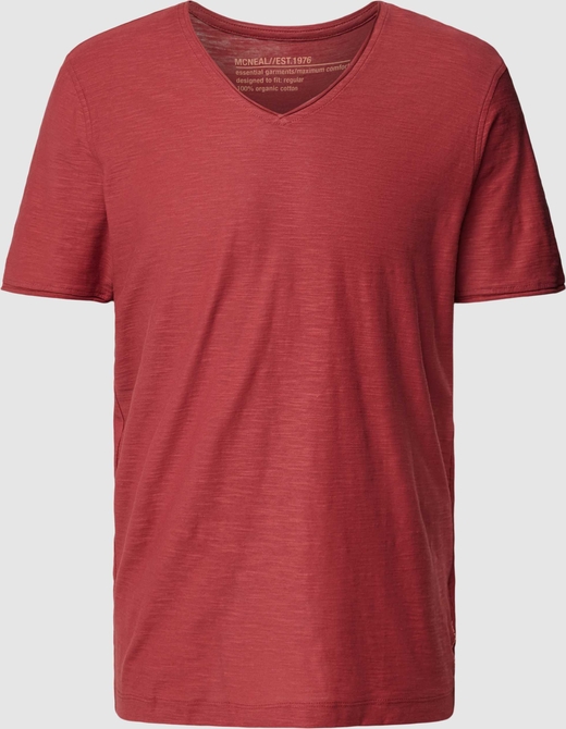 Czerwony t-shirt McNeal w stylu casual z krótkim rękawem
