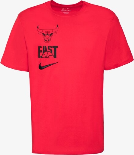 Czerwony t-shirt Nike w młodzieżowym stylu z krótkim rękawem