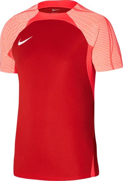 Czerwony t-shirt Nike z krótkim rękawem w sportowym stylu z tkaniny