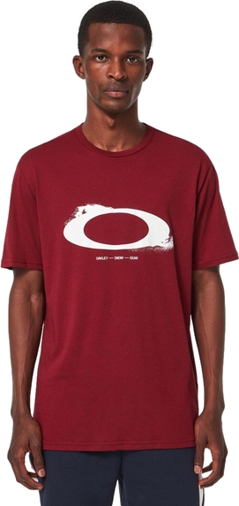 Czerwony t-shirt Oakley z krótkim rękawem