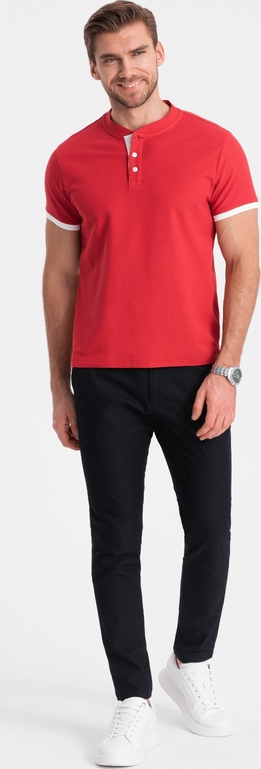 Czerwony t-shirt Ombre z krótkim rękawem