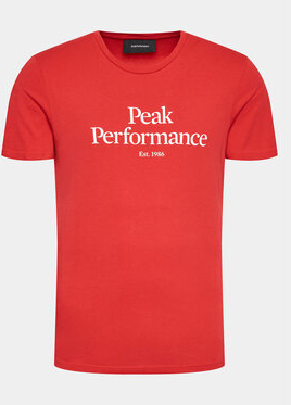 Czerwony t-shirt Peak performance
