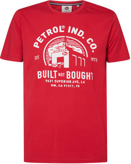 Czerwony t-shirt Petrol Industries z krótkim rękawem
