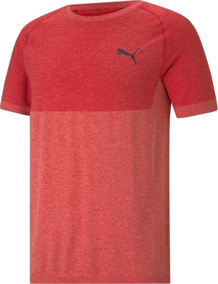 Czerwony t-shirt Puma z tkaniny w sportowym stylu