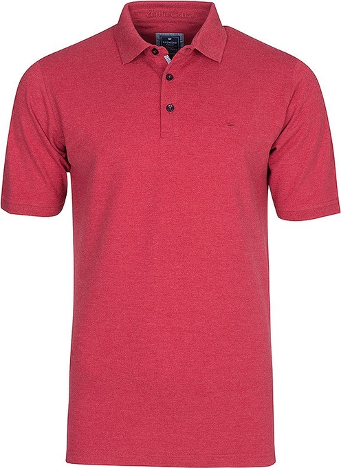 Czerwony t-shirt Redmond z bawełny w stylu casual z krótkim rękawem
