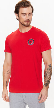 Czerwony t-shirt Regatta z krótkim rękawem w młodzieżowym stylu