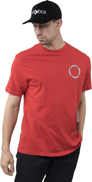 Czerwony t-shirt RVCA z bawełny