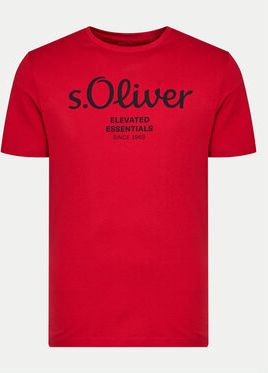 Czerwony t-shirt S.Oliver z krótkim rękawem
