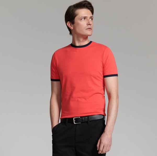 Czerwony t-shirt Sinsay w stylu casual z krótkim rękawem