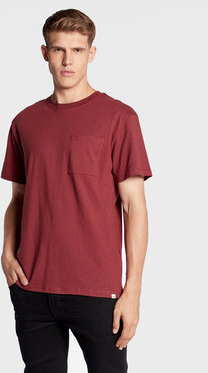 Czerwony t-shirt Solid w stylu casual z krótkim rękawem