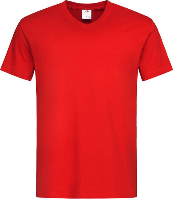 Czerwony t-shirt Stedman w stylu casual z krótkim rękawem