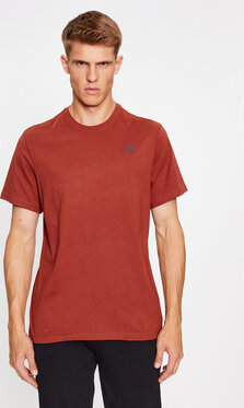 Czerwony t-shirt The North Face z krótkim rękawem w stylu casual