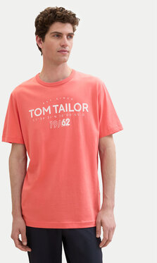 Czerwony t-shirt Tom Tailor z krótkim rękawem