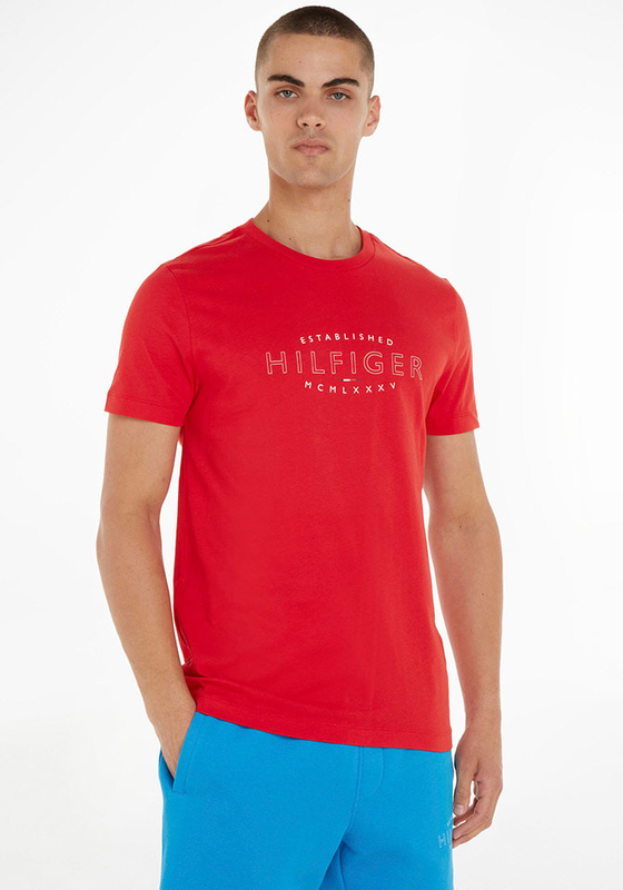 Czerwony t-shirt Tommy Hilfiger