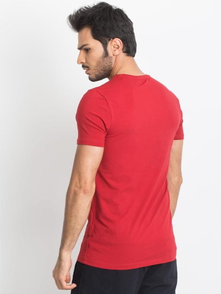 Czerwony t-shirt Tommylife w stylu casual z bawełny