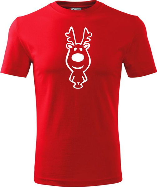 Czerwony t-shirt TopKoszulki.pl z krótkim rękawem w młodzieżowym stylu