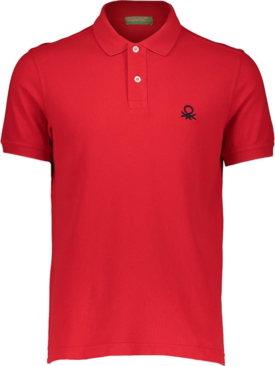 Czerwony t-shirt United Colors Of Benetton z bawełny