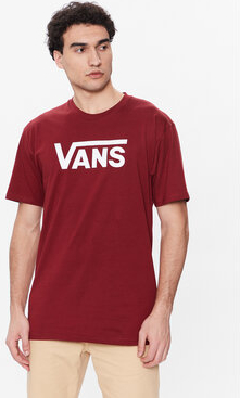 Czerwony t-shirt Vans w młodzieżowym stylu