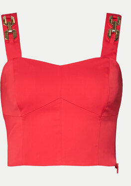 Czerwony top Guess by Marciano w stylu casual z dekoltem w kształcie litery v