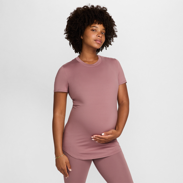 Damska koszulka ciążowa z krótkim rękawem o dopasowanym kroju Nike (M) One - Fiolet
