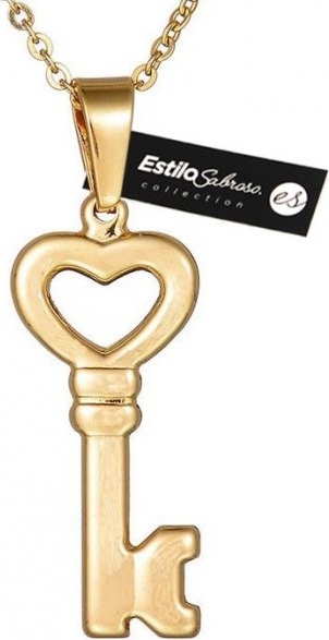 Damski naszyjnik klucz z sercem Estilo Sabroso ES04867