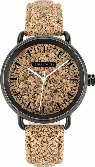 Damski zegarek korkowy Niwatch - CORK &amp; BLACK