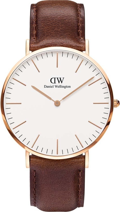 Daniel Wellington zegarek DW00100009 męski kolor brązowy