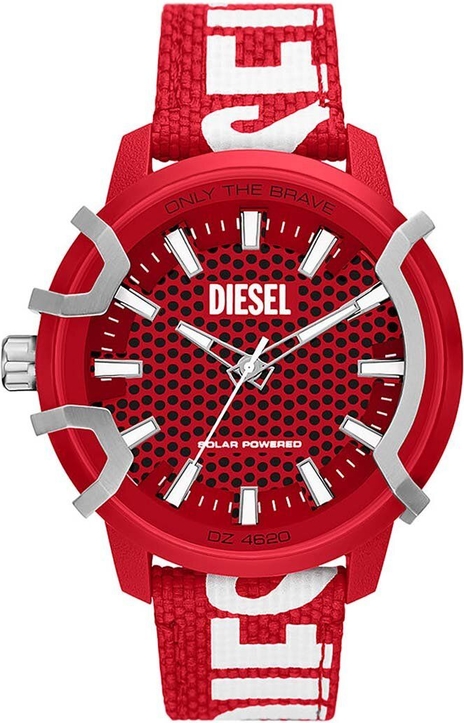 Diesel zegarek męski kolor czerwony