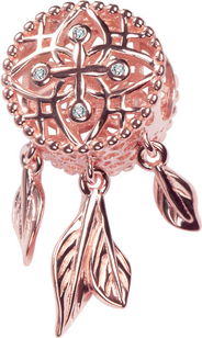 Dots - Biżuteria Yes Beads srebrny pokryta różowym złotem z cyrkoniami - łapacz snów - Dots