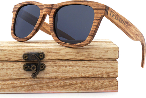 Drewniane okulary przeciwsłoneczne Niwatch Apus Black